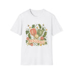 Pickleball Floral Paddle T-Shirt — Retro Garden Pickleball Design