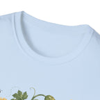 Pickleball Floral Paddle T-Shirt — Retro Garden Pickleball Design