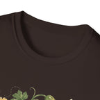 Pickleball Floral Paddle T-Shirt — Retro Garden Pickleball Design