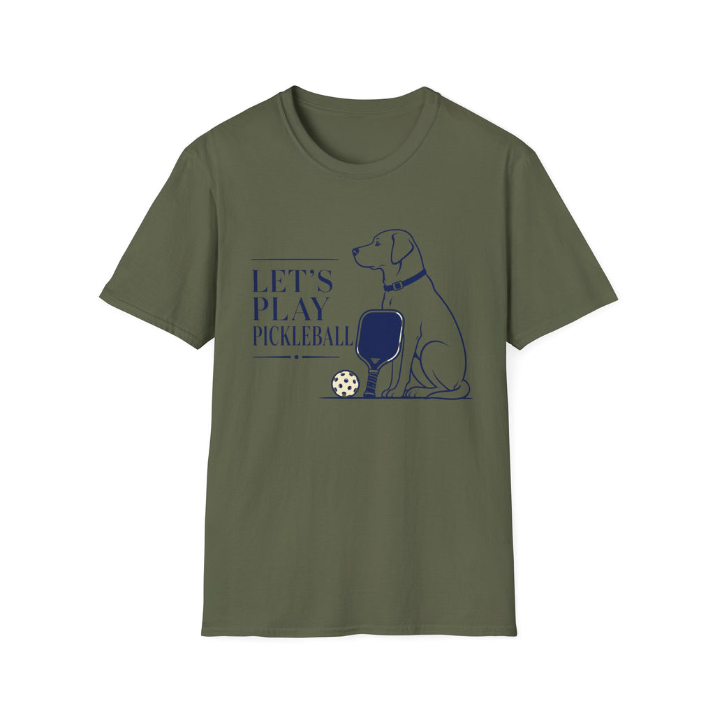 Pickleball Dog T-Shirt - "Let’s Play Pickleball"