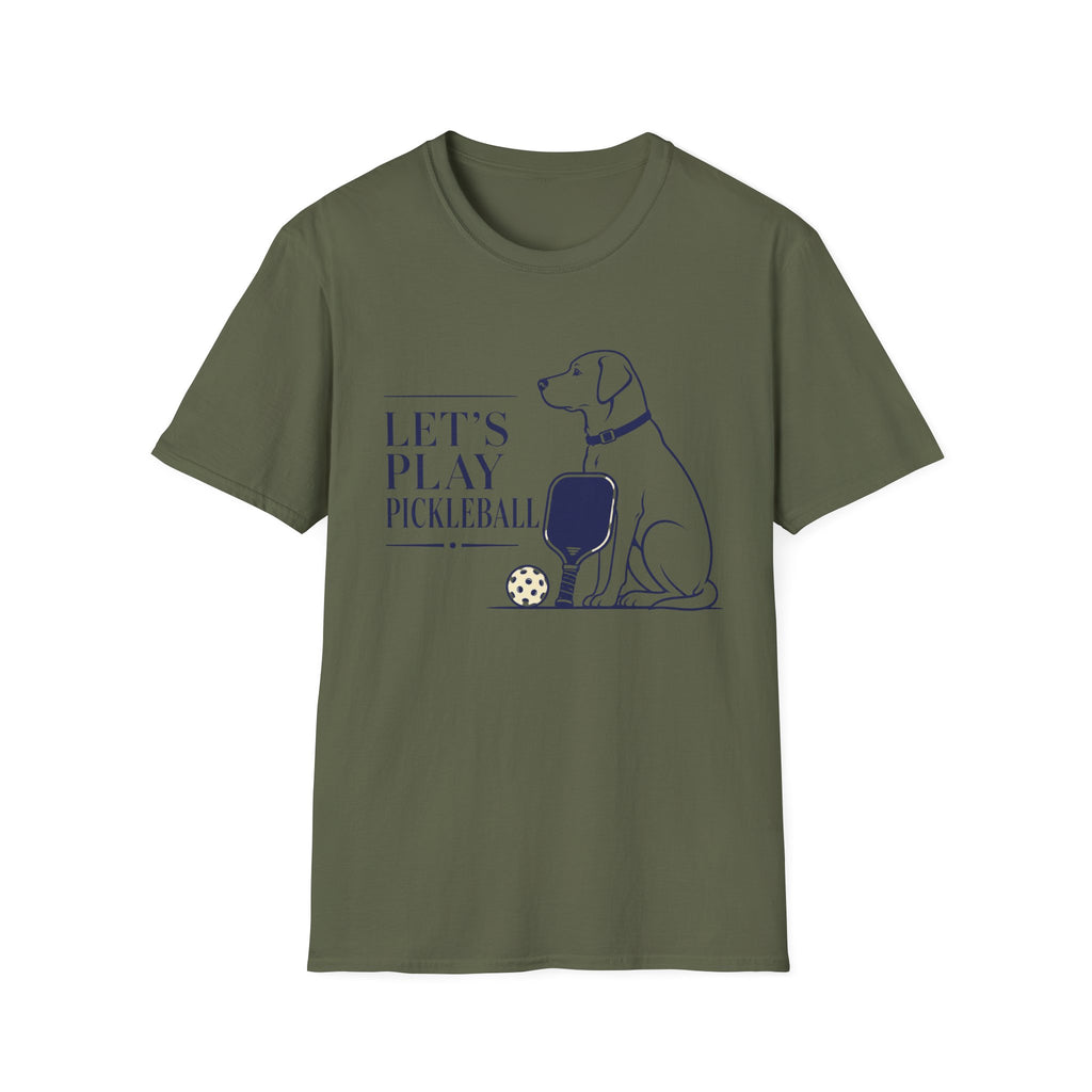 Pickleball Dog T-Shirt - "Let’s Play Pickleball"