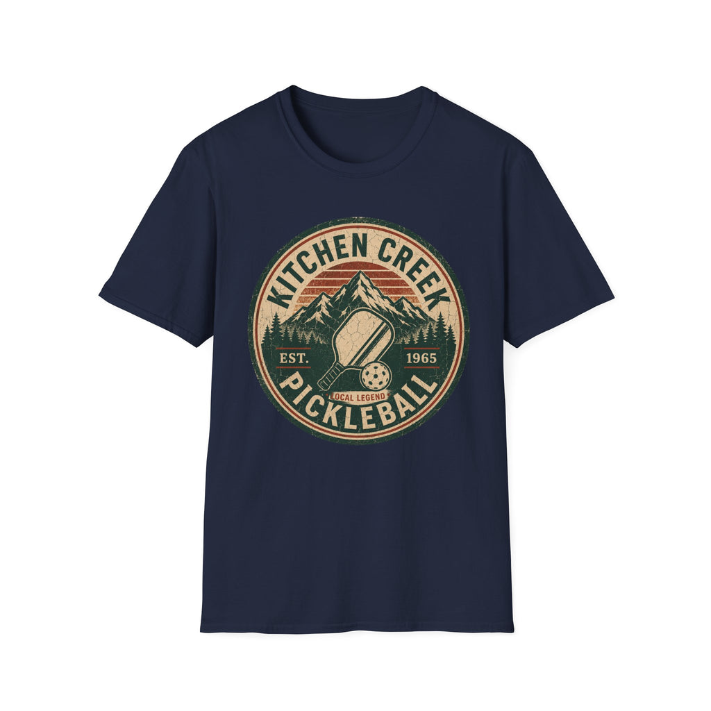 Pickleball T-Shirt — Kitchen Creek Vintage Mountain Pickleball Tee