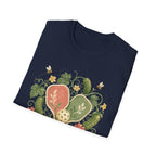 Pickleball Floral Paddle T-Shirt — Retro Garden Pickleball Design