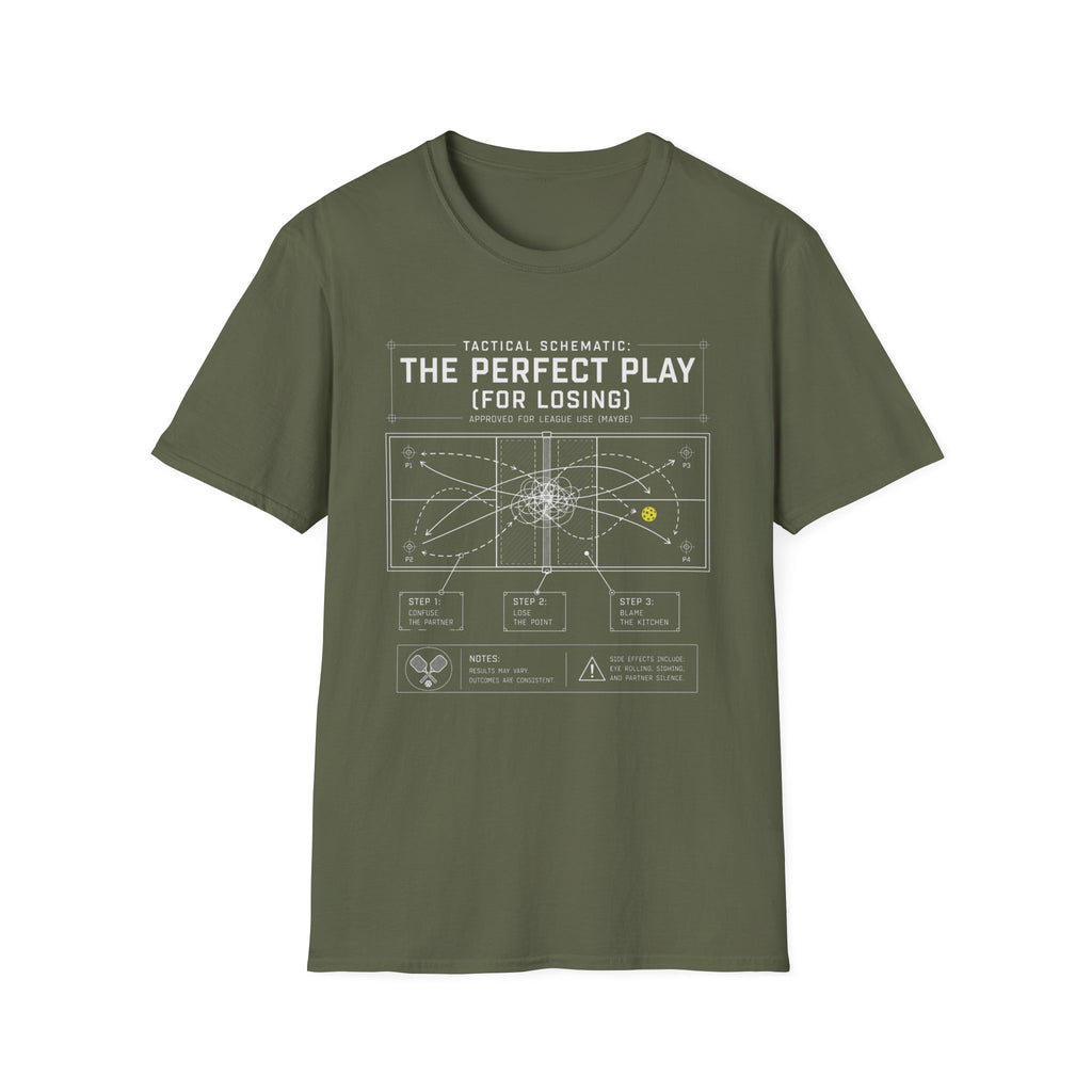 'The Perfect Play (For Losing)' Tactical Pickleball Shirt